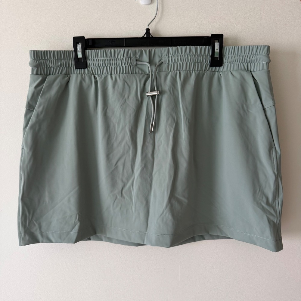 Member's Mark Womens Travel Skort XL Green Mid-Rise Active Skirt LBSS12635 NWT